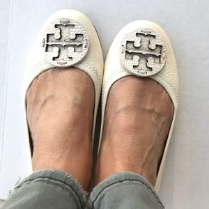Tory Burch Reva Tumbled Leather Flat 7